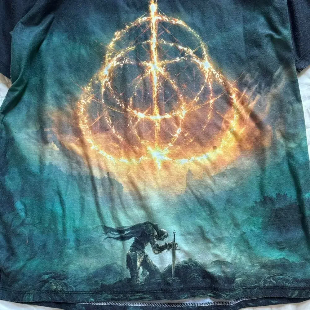 Eldenring graphic short sleeve t shirt sz XL game nerd gamer skater casual - Picture 3 of 4